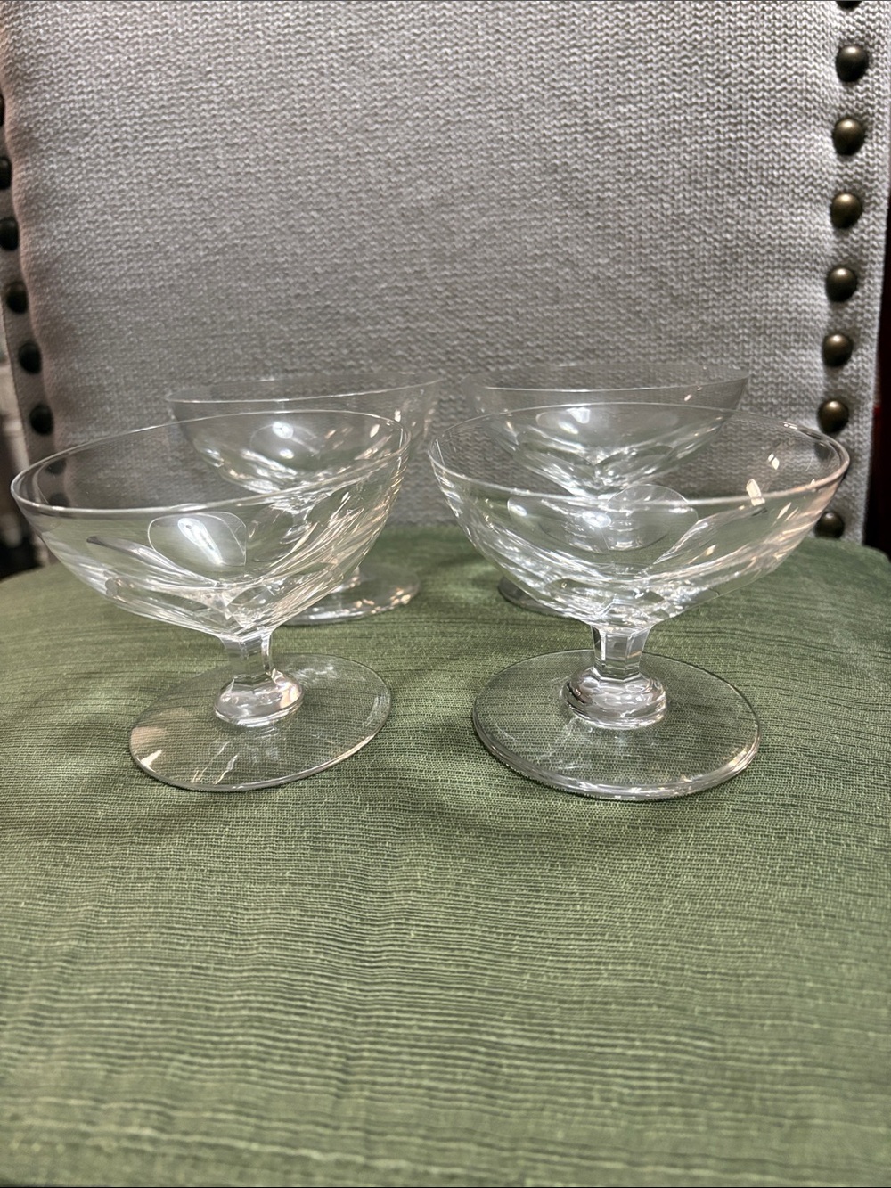 Crystal Coupe Glasses - Set of 4
